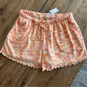 COLSIE super soft drawstring sleepy lingerie shorts orange creamsicle NWT